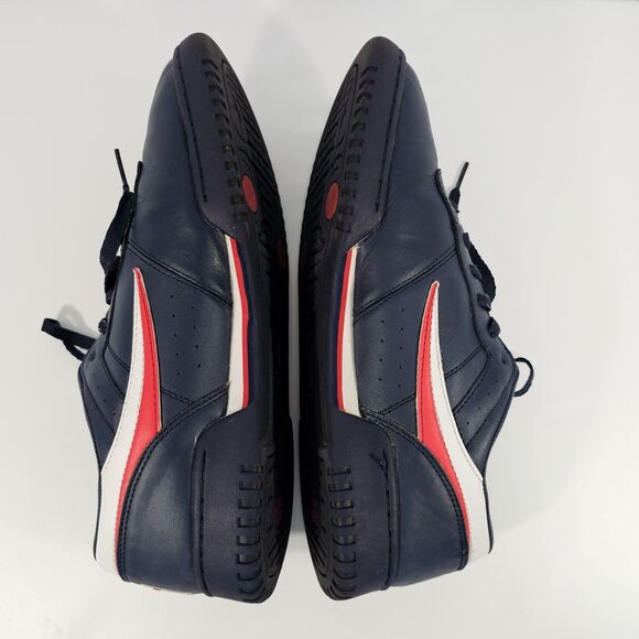 Fila Men's Original Fitness Lea Classic Sneakers Navy/White/Red US Size 11.5 - Picture 5 of 7